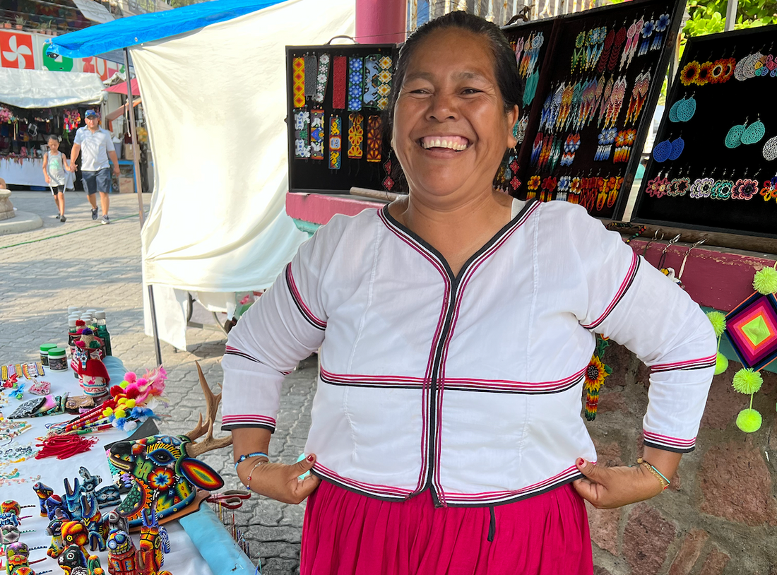 Elena, memeber of the Wixárika Community in Bucerías Nayarit.